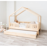 Detská domčeková posteľ z masívu borovice NIKO S 20 - 180x80 cm