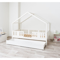 Detská domčeková posteľ z masívu borovice NIKO S 20 - 190x90 cm