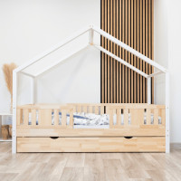 Detská domčeková posteľ z masívu borovice NIKOS 20 - 200x90 cm