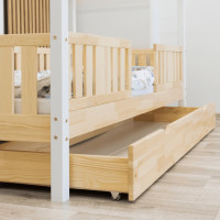 Detská domčeková posteľ z masívu borovice NIKO S 20 - 180x80 cm