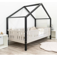 Detská domčeková posteľ z masívu borovice NIKO S 20 - 180x80 cm