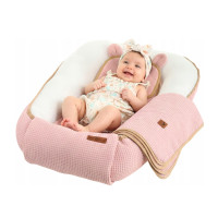 Hniezdočko (kokon) pre bábätko - BABYMAM AIR 3D SAFE SLEEP SET - ružové