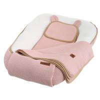 Hniezdočko (kokon) pre bábätko - BABYMAM AIR 3D SAFE SLEEP SET - ružové