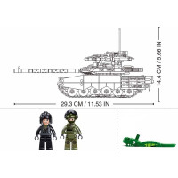 Sluban Model Bricks M38-B1377 Tank T-90M-S v mierke 1:35