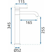 Umývadlová batéria REA LUNGIS - chrómová - vysoká
