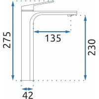 Umývadlová batéria REA MARCO - gun grey - vysoká