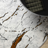 Kusový koberec Allure 1963 white/gold kruh