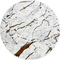 Kusový koberec Allure 1963 white/gold kruh