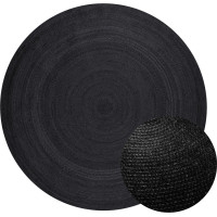 Kusový koberec Jute Braided 106322 Black kruh