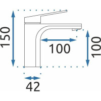 Umývadlová batéria REA MARCO - gun grey - nízka