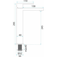 Umývadlová batéria REA ARLO - čierna - vysoká
