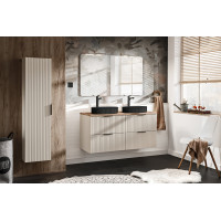 Kúpeľňová závesná skrinka s umývadlom ADÉLA 40 cm - kašmírová