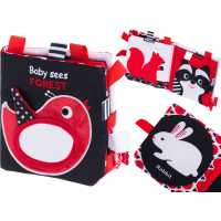 Kontrastná látková knižka pre bábätká - Les