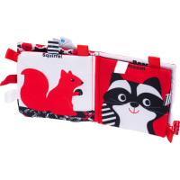 Kontrastná látková knižka pre bábätká - Les