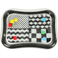 Nafukovacia vodná podložka s kontrastnými čiernobielymi vzormi - 65 cm x 50 cm