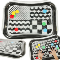 Nafukovacia vodná podložka s kontrastnými čiernobielymi vzormi - 65 cm x 50 cm