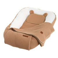 Hniezdočko (kokon) pre bábätko - BABYMAM AIR 3D SAFE SLEEP SET - cappuccino