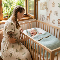 Hniezdočko (kokon) pre bábätko - BABYMAM AIR 3D SAFE SLEEP SET - šalviové