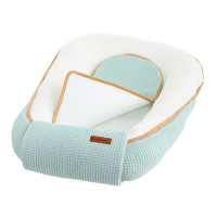 Hniezdočko (kokon) pre bábätko - BABYMAM AIR 3D SAFE SLEEP SET - šalviové