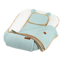 Hniezdočko (kokon) pre bábätko - BABYMAM AIR 3D SAFE SLEEP SET - šalviové
