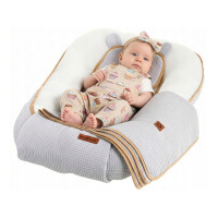 Hniezdočko (kokon) pre bábätko - BABYMAM AIR 3D SAFE SLEEP SET - šedé