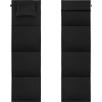 Skladacia podložka SURVIVAL s vankúšom - 180x50 cm - čierna