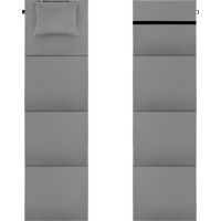 Skladacia podložka SURVIVAL s vankúšom - 180x50 cm - šedá