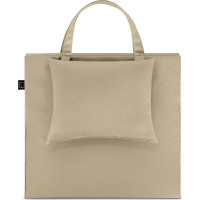 Skladacia podložka SURVIVAL s vankúšom - 180x50 cm - béžová