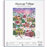 GALISON Metalické puzzle Zasnežená dedinka 1000 dielikov