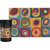 INTERDRUK Puzzle Art 12: Farebná štúdia: Štvorce so sústrednými kruhmi 1000 dielikov