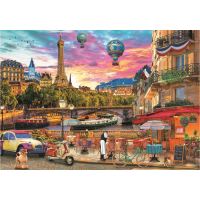 TREFL Puzzle Maľované mestá a Kapybary 4x1000 dielikov