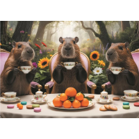 TREFL Puzzle Maľované mestá a Kapybary 4x1000 dielikov