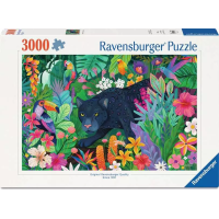 RAVENSBURGER Puzzle Panter v rozkvitnutej džungli 3000 dielikov