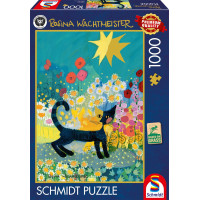 SCHMIDT Puzzle Mačka v mori kvetov 1000 dielikov