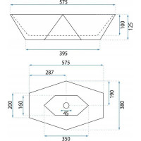 Keramické umývadlo BESARO EURUS - biele