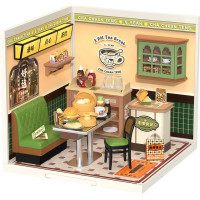 RoboTime 3D drevená skladačka Miniatúra domčeku Hongkonská kaviareň