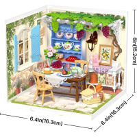 RoboTime 3D drevená skladačka Miniatúra domčeka Letná veranda