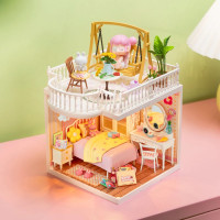 RoboTime 3D drevená skladačka Rozšírenie pre miniatúry domčekov Terasa s hojdačkou