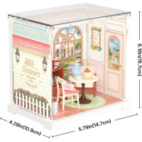 RoboTime 3D drevená skladačka Miniatúra domčeku mini Medová čajovňa