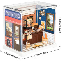 RoboTime 3D drevená skladačka Miniatúra domčeku mini Pekáreň