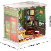 RoboTime 3D drevená skladačka Miniatúra domčeku mini Kníhkupectvo