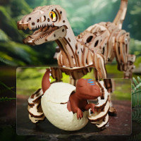 RoboTime 3D drevená mechanická skladačka Velociraptor