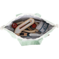 small foot Doktorandský set so zeleno-bielou lekárskou taškou