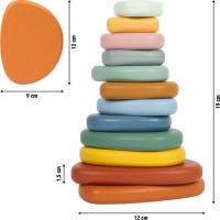 small foot Montessori riečne kamene Balančná hra