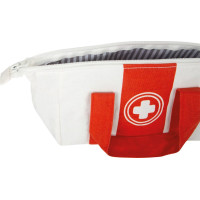 small foot Doktorský set s červeno-bielou lekárskou taškou