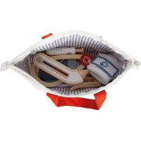 small foot Doktorský set s červeno-bielou lekárskou taškou