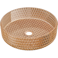 Sklenené umývadlo MEXEN AURA - krištáľový vzor - rose gold, 24013968