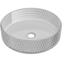 Sklenené umývadlo MEXEN AURA - krištáľový vzor - šedé, 24013966