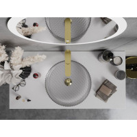 Sklenené umývadlo MEXEN AURA - krištáľový vzor - šedé, 24013966