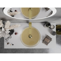 Sklenené umývadlo MEXEN AURA - krištáľový vzor - číre/zlaté, 24013951